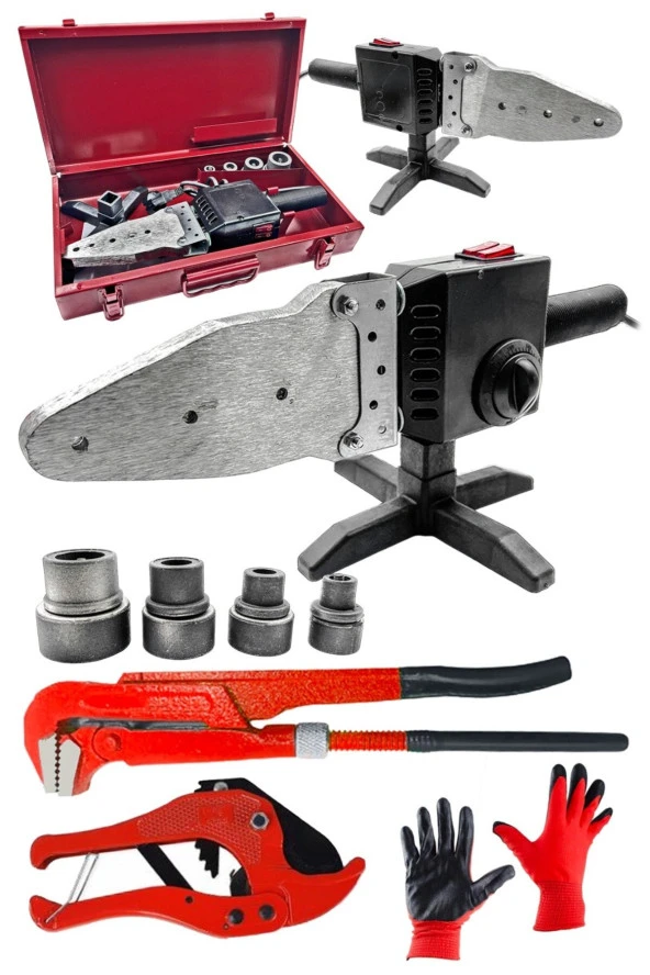 Moonshop Pro Seri Çift Residanslı Isı Ayarlı Pprc Plastik Boru Kaynak Makinesi Çantalı Boru Anahtarlı Makaslı