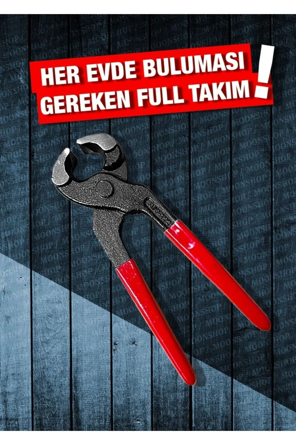 Moonshop 3 Lü Pense Seti Tornavida Takımı Kerpeten Çekiç Makas Metre Maşalı Anahtarı Takım Çantası. - 4