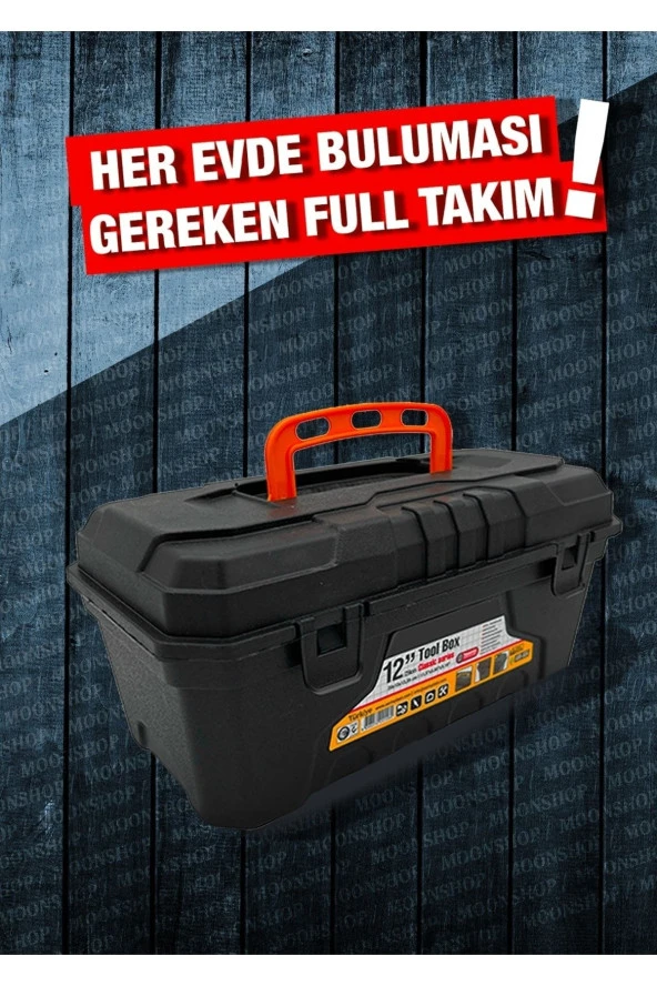 Moonshop 3 Lü Pense Seti Tornavida Takımı Çekiç Makas Falçata Metre Takım Çantası - 5