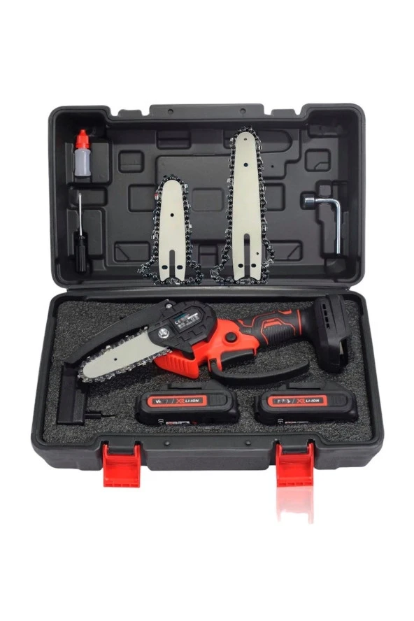 Moonshop 128Vf Bakır Çift Pala Çift Batarya Şarjlı Ağaç Kesme Ve Dal Budama Makinesi Yeni Seri Extra Güçlü - Resim 2