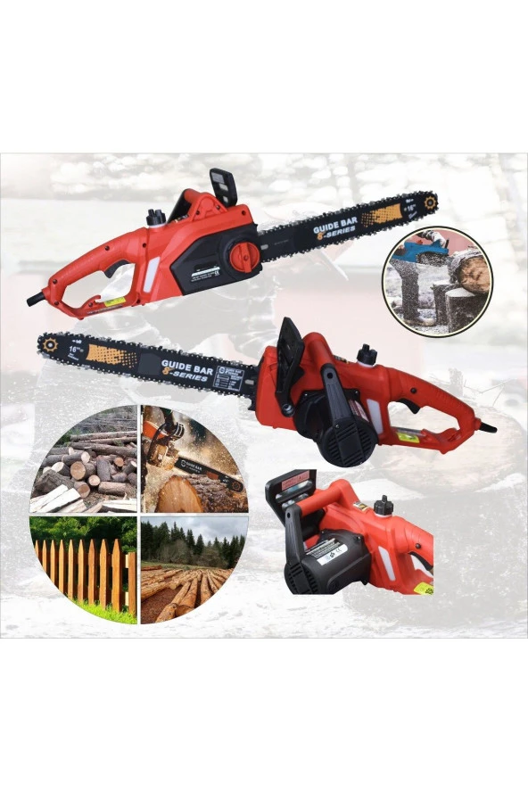 Moonshop Pro Seri Elektrikli Testere - Ağaç Odun Kesme Motoru Elektrik Tasaruflu 24 Ay Garantili Ürün - Resim 3