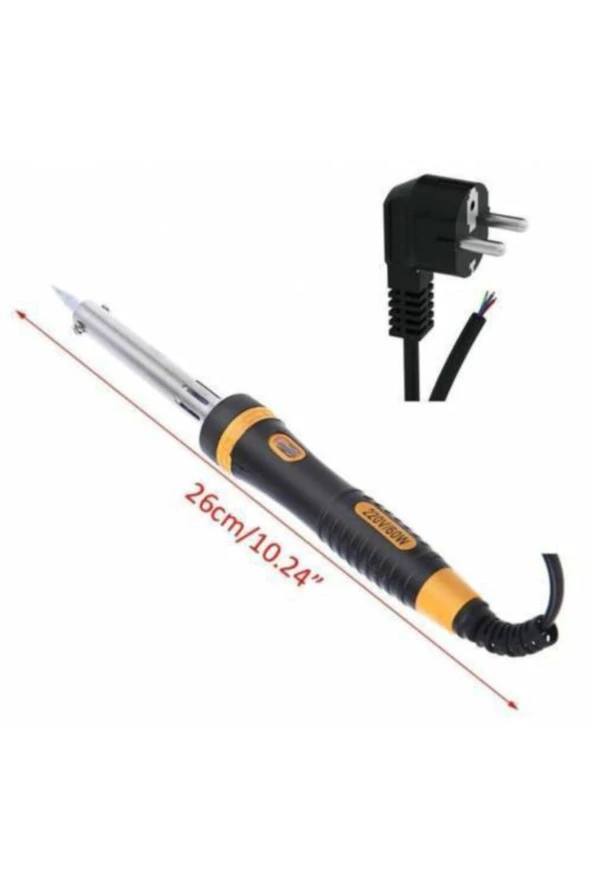 Moonshop 60 Watt Leyim Seti Topraklı Kaliteli Lehim Tabanca Tüp Set Kalem Havya Makinesi 4 Parça Tamir Set - 2