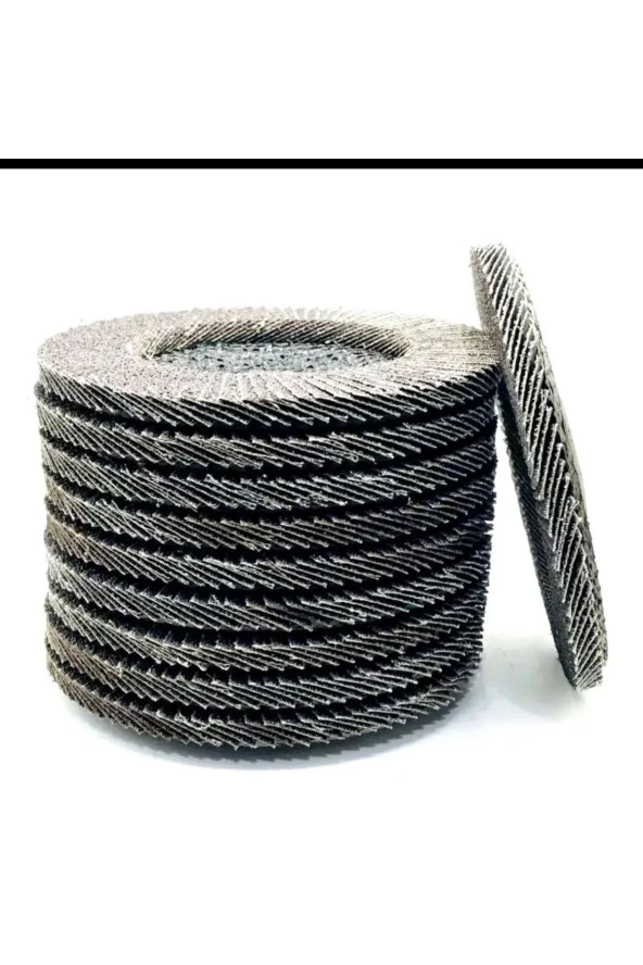 Moonshop Avuç Taşlama Makinesi İçin 115Mm 10 Adet Yaprak Zımpra 10Lu Flap Disk Alüminyum Oksit Aşındırma ürün görseli