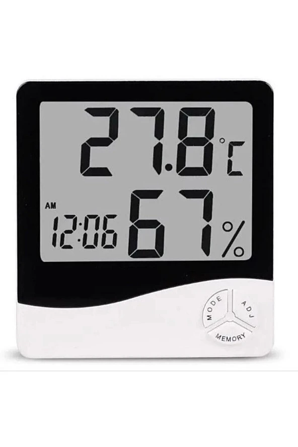 Oda Termometre Higrometre Hava Istasyonu Sıcaklık Nem Ölçer Lcd Saat Kampanyalı Fiyat