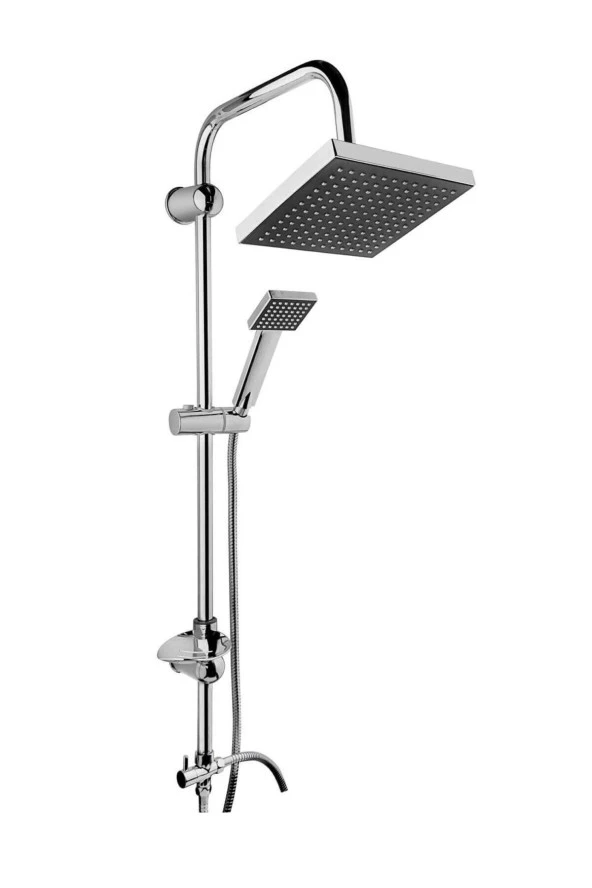 Moonshop Robot Kare Tepe Duş Sistemi Çok Fonksiyonlu Yağmurlama Raf Tutuculu Duş Seti - 3