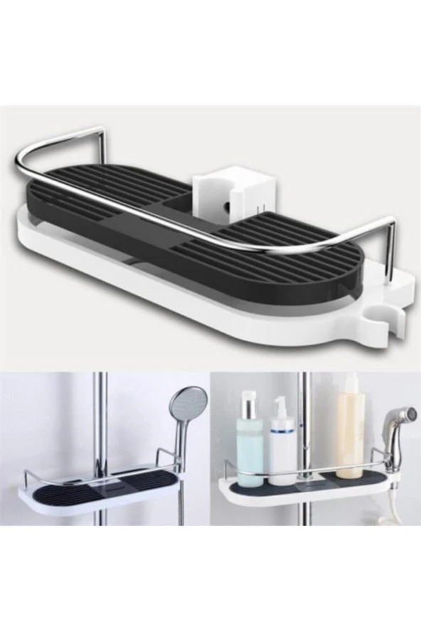 Moonshop Robot Kare Tepe Duş Sistemi Çok Fonksiyonlu Yağmurlama Raf Tutuculu Duş Seti - 4