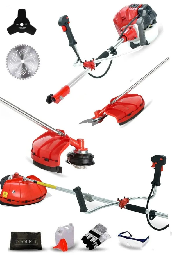 Moonshop Japan Turbo620 Full Otomatik Benzinli Çim Ot Çayır Biçme Tırpan Motoru Yan Tip Tırpan 63Cc 9,9Hp ürün görseli