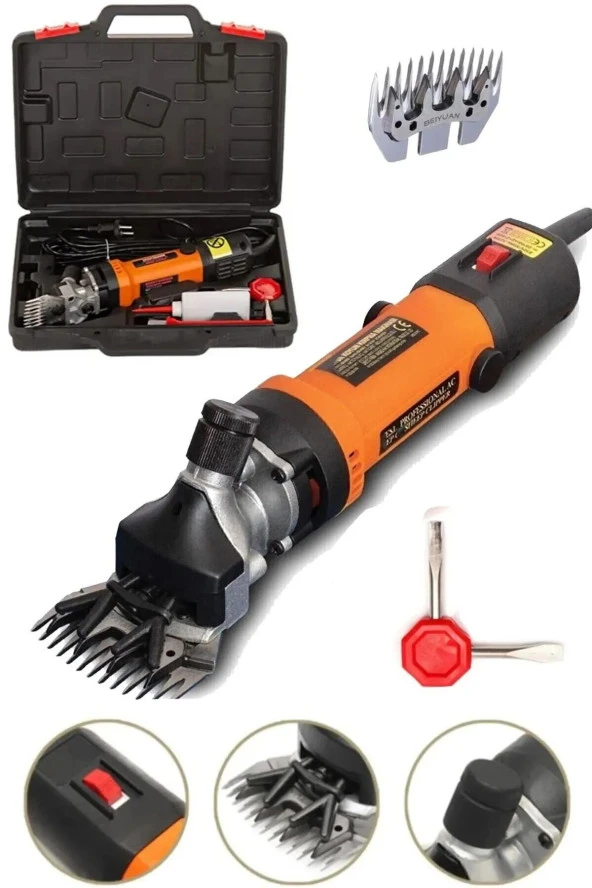 Moonshop Pro Seri Metal Şanzuman Seri Kullanım 2400Wf Koyun Keçi Lama Kırpma Makinesi Isımaz Ürün. ürün görseli