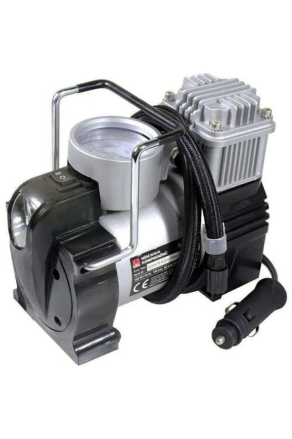 Moonshop 120Wat Çelik Piston Çakmak Girişliı Işıklı Hava Kompresörü