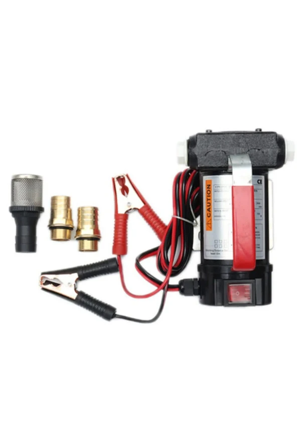 Moonshop 12V Kendinden Emişli Elektrikli Taşınabilir Yakıt Sıvı Yağ Aktarma Mazot Pompası Paslanmaz Gövdeli - 4