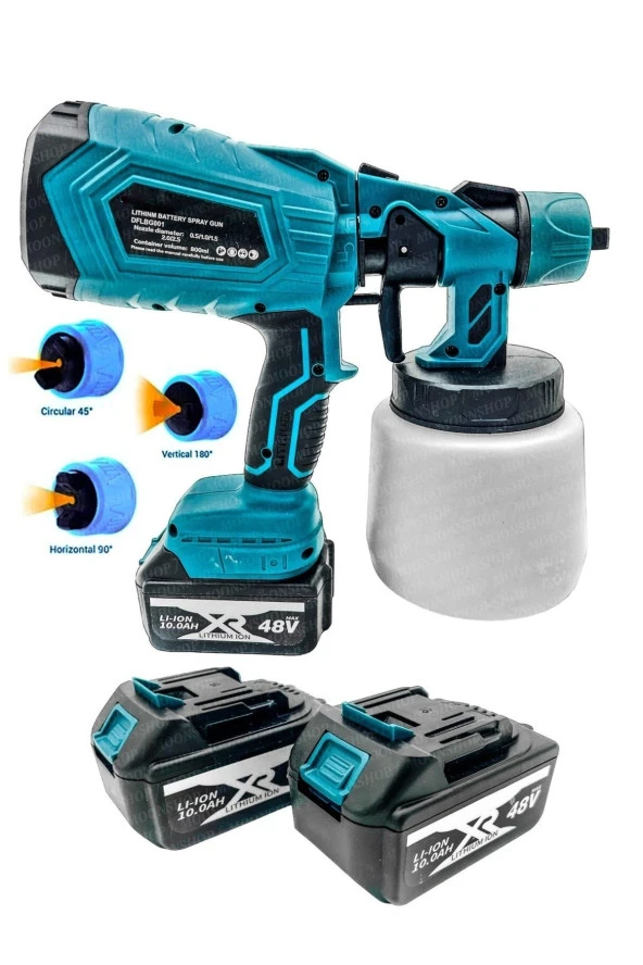 Moonshop 48V Çift Şarjlı Akülü Boya Tabancası Püskürtme Ilaçlama Makinası Her Yerde Kullanılır - 2