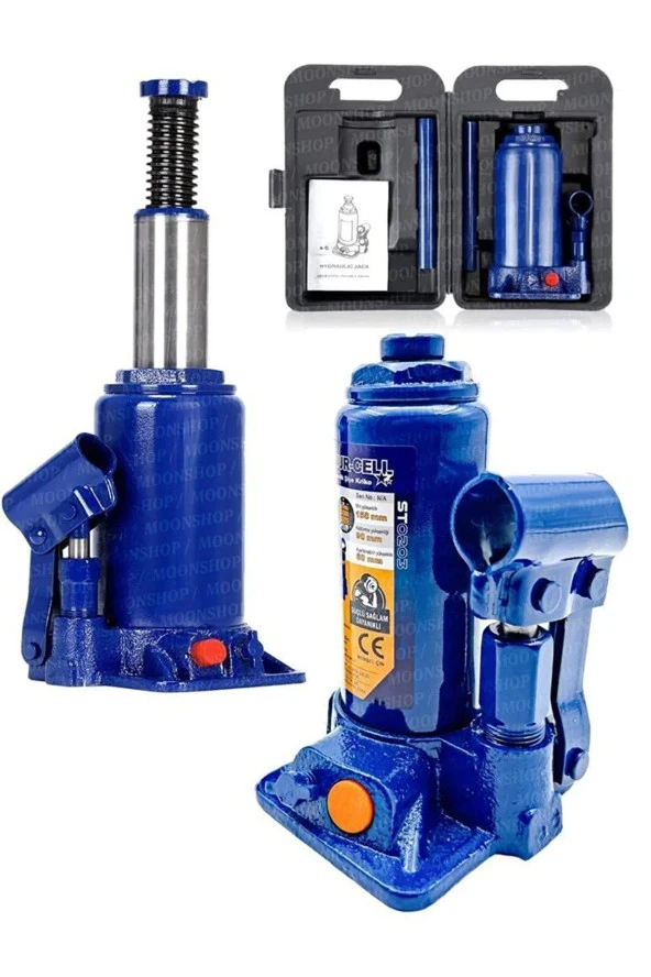 Moonshop Pro Seri Alman Çelik Şase 2 Ton Hidrolik Araba Karavan Oto Şişe Krikosu Tse Kontrollü Ürün - 4