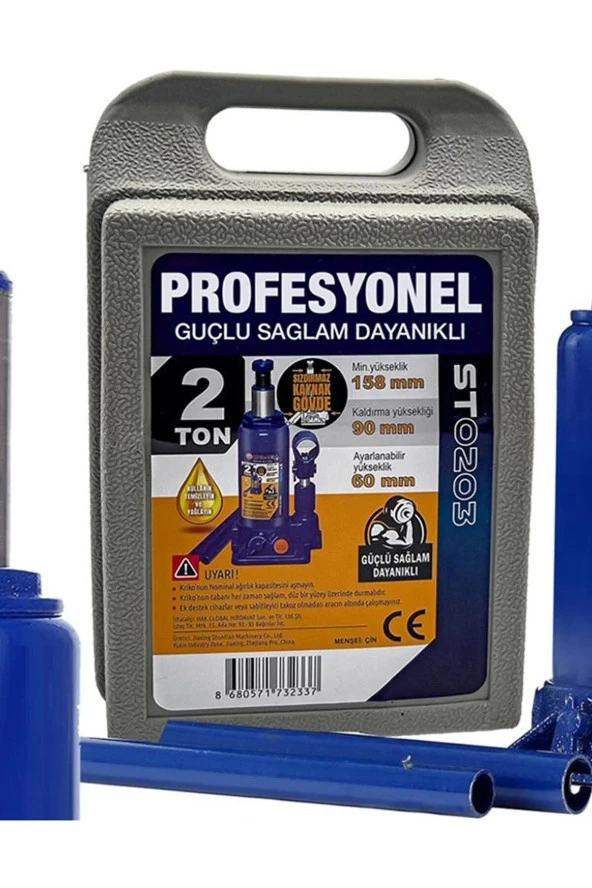 Moonshop Pro Seri Alman Çelik Şase 2 Ton Hidrolik Araba Karavan Oto Şişe Krikosu Tse Kontrollü Ürün - 5