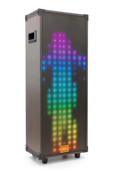 Hepu Hp-933 100W 2 Bluetooth Mikrofonlu Büyük Boy Parti Hoparlörü ürün görseli 1