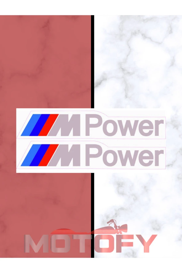 MOTOFY M POWER 3x15cm 2 ADET GRİ STİCKER - ETİKET