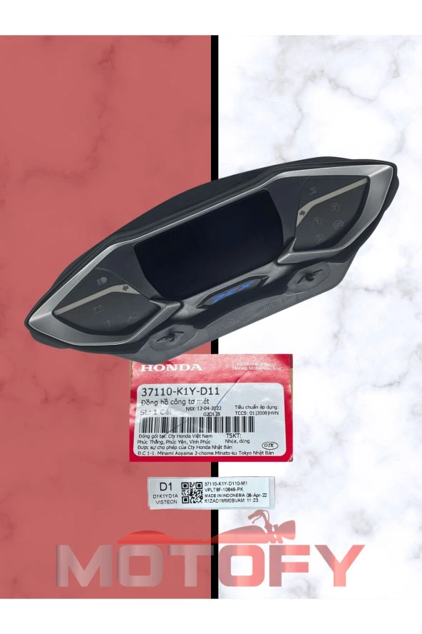 MOTOFY HONDA PCX 125 2021 - 2023 KİLOMETRE SAATİ GÖSTERGE PANELİ KOMPLE ORİJİNAL - 37110-KIY-D11
