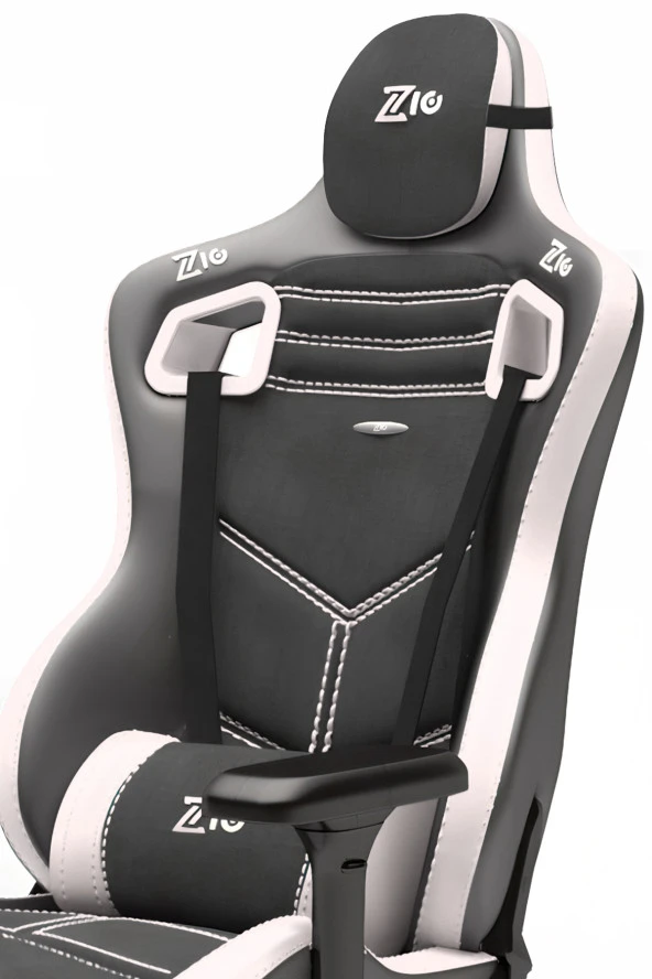 Zio Venom XL Profesyonel Oyuncu Koltuğu - Antrasit / Beyaz - Visco Oturak, 4D Kol, Ayak Uzatma - Resim 6