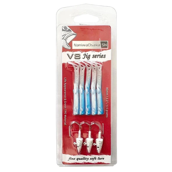 Naniwa Osaka Shi V8 LRF Silikon Yem 80mm 5,5gr - 3