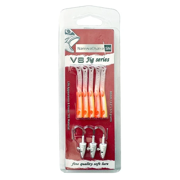 Naniwa Osaka Shi V8 LRF Silikon Yem 80mm 5,5gr - 2