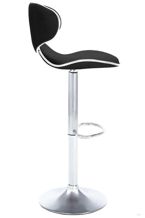 Bürocci Zen Bar Taburesi - Siyah Modern Deri Metal Ayaklı Yüksek Tezgah Sandalyesi - 9549S0481 - 4