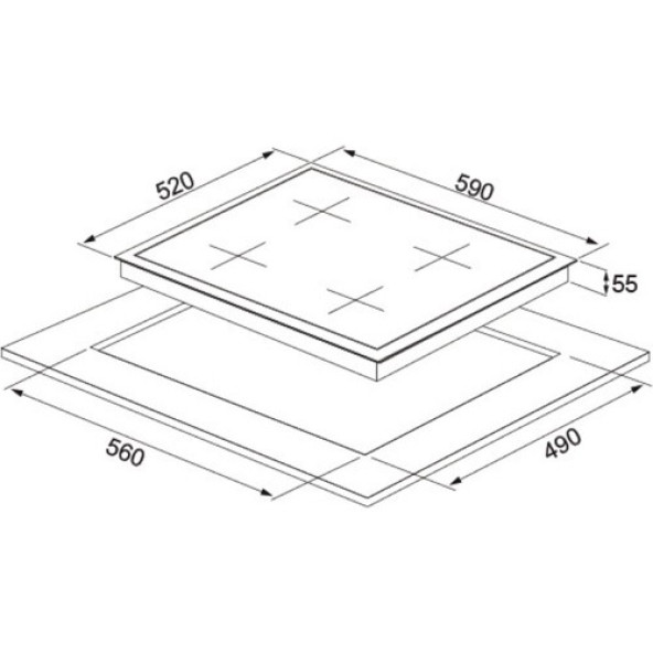 Silverline CS5629W01 Beyaz Cam Woklu Ankastre Ocak Emaye Izgaralı - 2