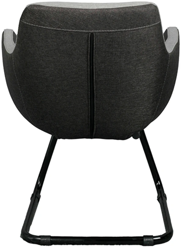 Bürocci Comfort Siyah Metal Ayaklı Misafir Koltuğu- İki Ton Gri Kumaş-2244J1110 - 6