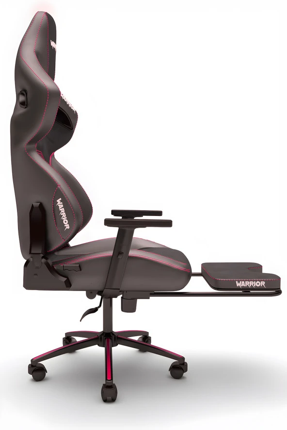 Warrior Kratos Oyuncu Koltuğu - Antrasit / Pembe - Ayak Uzatmalı Profesyonel Bilgisayar Sandalyesi - Resim 2
