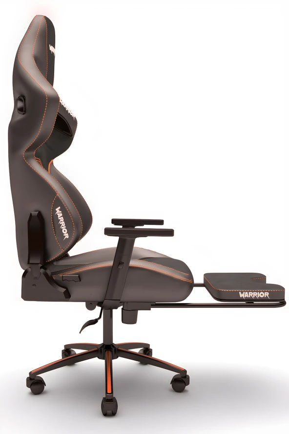 Warrior Kratos Oyuncu Koltuğu - Antrasit / Turuncu - Ayak Uzatmalı Profesyonel Bilgisayar Sandalyesi - Resim 2