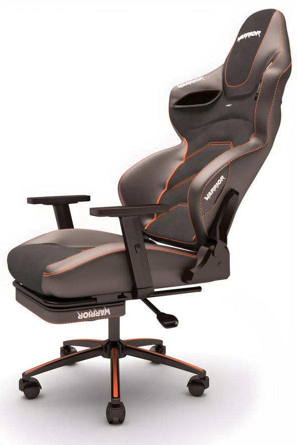 Warrior Kratos Oyuncu Koltuğu - Antrasit / Turuncu - Ayak Uzatmalı Profesyonel Bilgisayar Sandalyesi - Resim 3