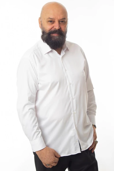 Beyaz 4 Drop Ekstra Büyük Yaka Rahat Kesim Micro Kumaş Kol Düğmeli Regular Fit Erkek Gömlek // 189-1-DC24X ürün görseli