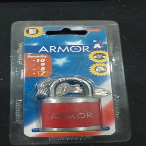 Armor Kırmızı Asma Kilit 235 KP