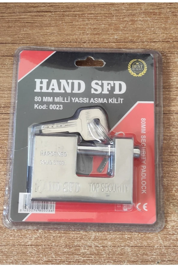 Asma Kilit - Kayar Milli Asma Kilit 80 Mm Hand Sfd