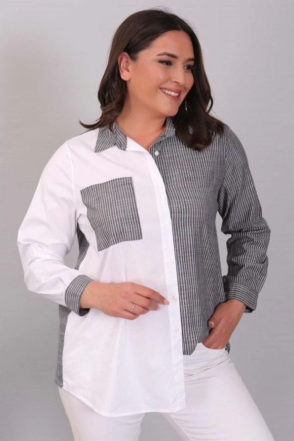 1322 Çizgili Gömlek - 2
