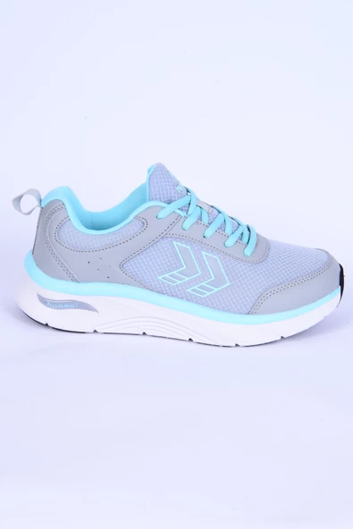 Hummel 900462-1100 Avila Fileli Şevron Detay Faylon Taban Esnek Hafif Yüksek Taban Gri-Turkuaz Günlük Unisex Spor Ayakkabı