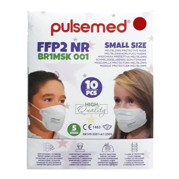 Pulsemed Ffp2 Meltblown Koruyucu ÇOCUK Maske 10 Adet ( 1 Kutu ) FFP maske Çok Renkli