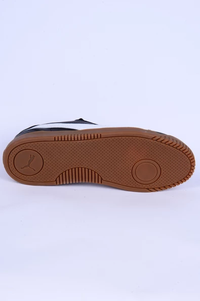 Puma 389406-05 Club 5v5 Deri Bağcıklı Rahat Taban Siyah-Beyaz Sneaker Günlük Erkek Spor Ayakkabı - 4