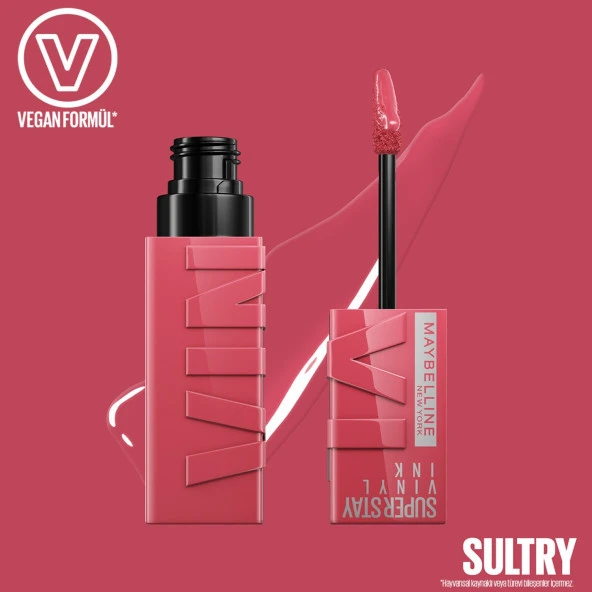 Maybelline New York Super Stay Vinyl Ink Uzun Süre Kalıcı Likit Parlak Ruj 160 Sultry - 4