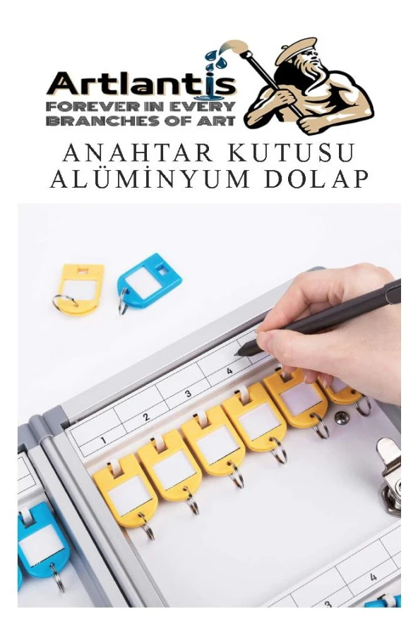 Kilitli Anahtar Kutusu 120 li 1 Paket Anahtar Dolabı Alüminyum Gövde Otel Otopark Apart Anahtarlık Dolap - 2