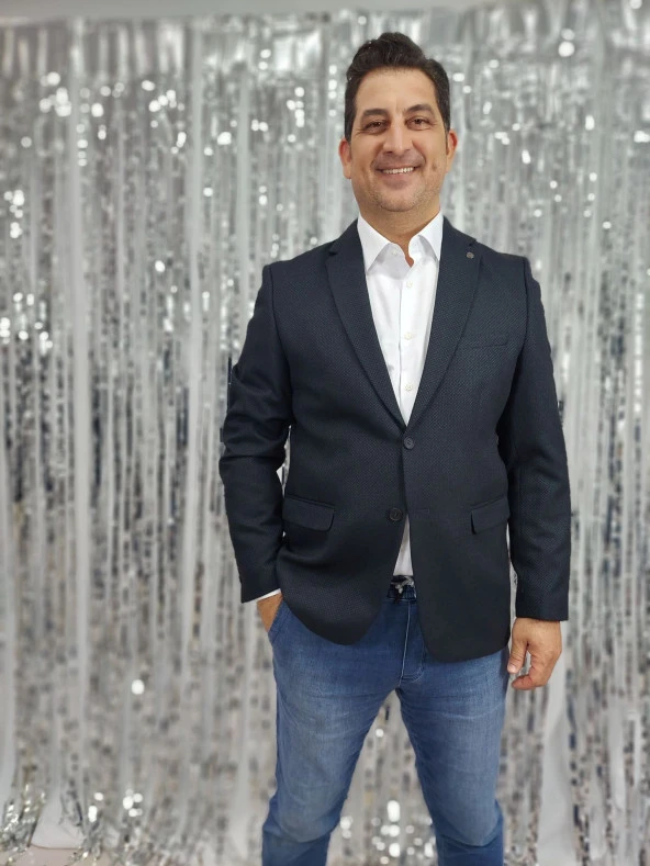 3725 Desenli 6 Drop Tek Ceket - 5