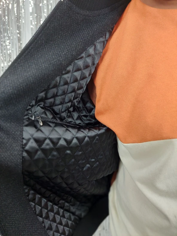 247 Fermuarlı Kısa Kaşe Mont - 3