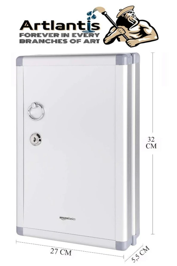 Kilitli Anahtar Kutusu 32 li 1 Paket Anahtar Dolabı Alüminyum Gövde Otel Otopark Apart Anahtarlık Dolap - 5