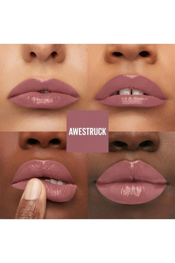 Maybelline New York Super Stay Vinyl Ink Uzun Süre Kalıcı Likit Parlak Ruj 110 Awestruck