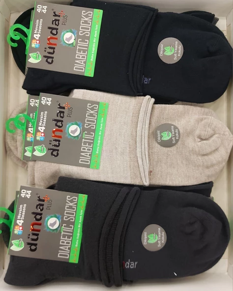 DÜNDAR 5985 ERKEK BAMBU KISA KONÇ DİYABETİK ÇORAP 6 ADET - 2