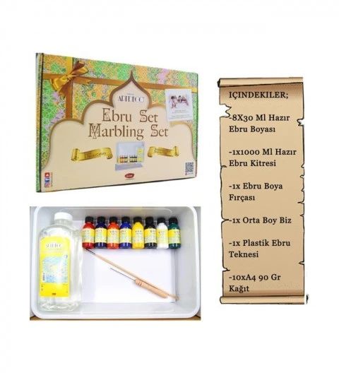 Artdeco 8x30ml A4 Tekneli Ebru Başlangıç Seti Damlalıksız / LV-Y-016-ES5 ürün görseli