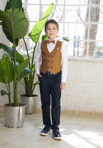 Erkek Çocuk Yelekli Takım Elbise