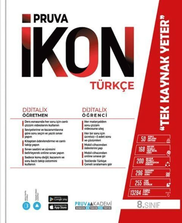 8. Sınıf Türkçe İkon Konu Anlatımlı Pruva Akademi