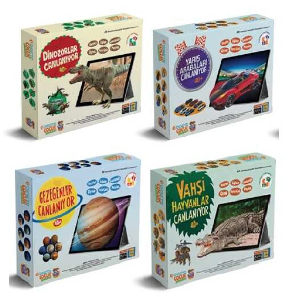 Digete Çocuk Kitaplığı, 4 Kutulu Set "Arttırılmış Gerçeklik Teknolojisi'yle hazırlanmıştır."