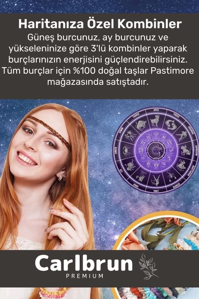 Premium İkizler Burcu Enerjisini Yükselten Doğal Taş Bileklik İkizler Burçları Burç Unisex Bileklik - 2