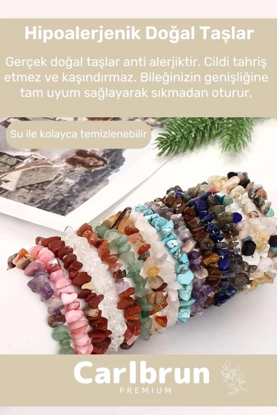 Premium Aslan Burcu Enerjisini Yükselten Doğal Taş Bileklik Aslan Burçları Burç Unisex Bileklik - 5