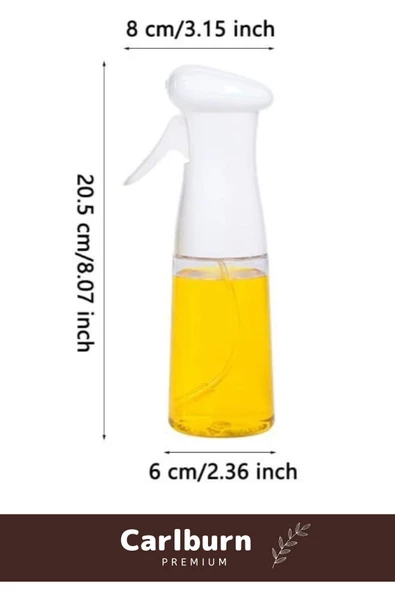 Deluxe Atomize Başlık Fan Şekilli Püskürtücü Bpa İçermeyen Plastik Sprey Cam Yağdanlık 200 Ml 2 Adet - 3